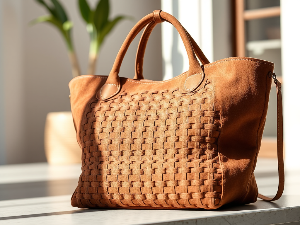 Trendy Suede Woven Tote Bags for Women: Fashion & Functionality